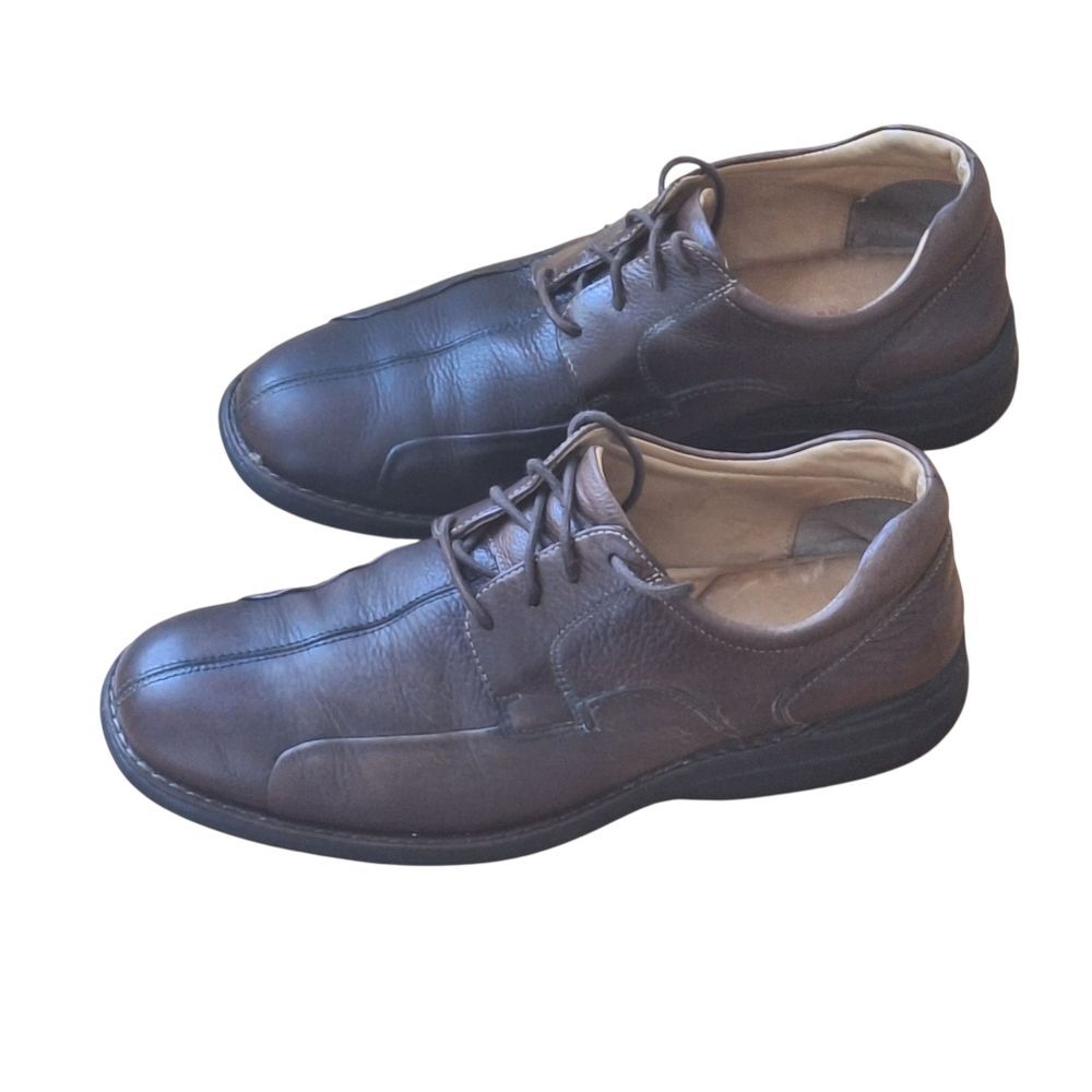 JOHNSTON & MURPHY Shuler Bicycle Brown Pebble Lace-up Size 10M Comfort & Style - Picture 12 of 16